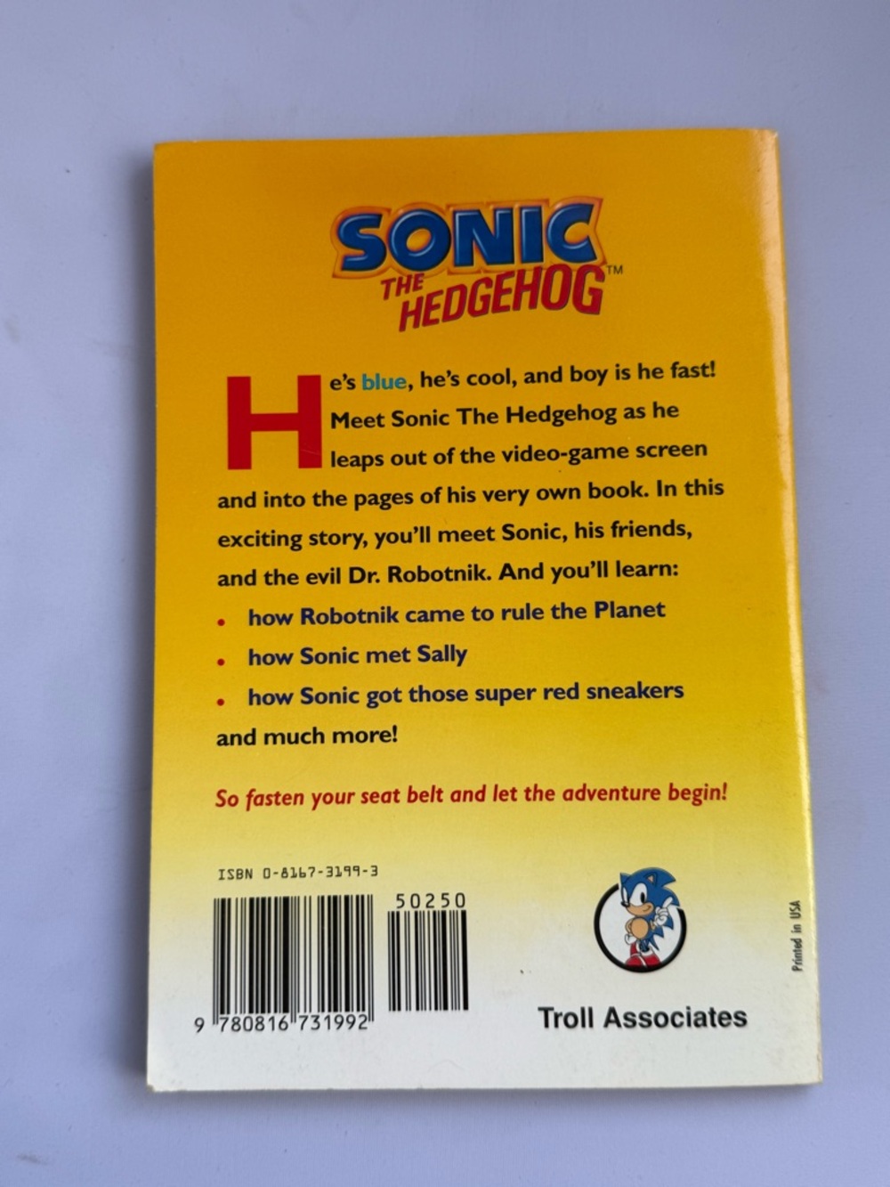 RARE Vintage 1993 Sonic the Hedgehog Paperback Book Sega Genesis Collectible - Picture 2 of 9